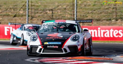 Oman’s Al Faisal Al Zubair in action in the sixth round of Porsche Mobil 1 Super Cup at Hungaroring in Hungary on Sunday. Photo - Supplied