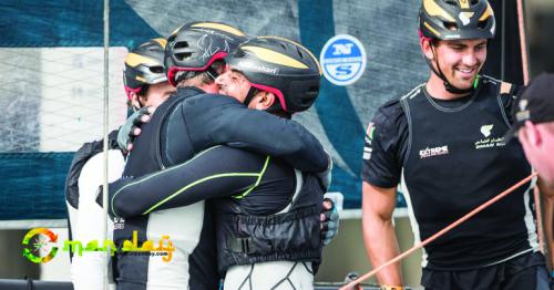 The Oman Air team have taken the overall lead of the Extreme Sailing Series after clinching victory at the latest Hamburg event on a dramatic final day of racing.