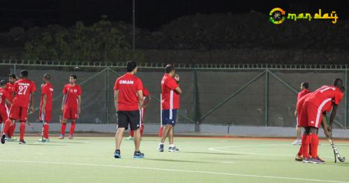 Oman Hockey Players  Preparing  for Match.