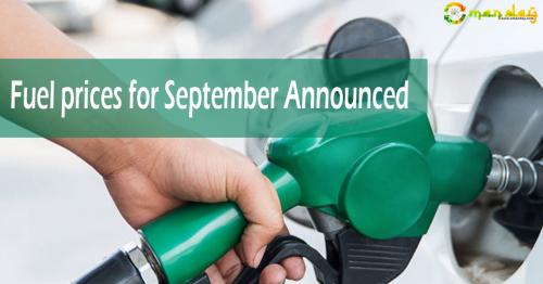 Fuel prices for September