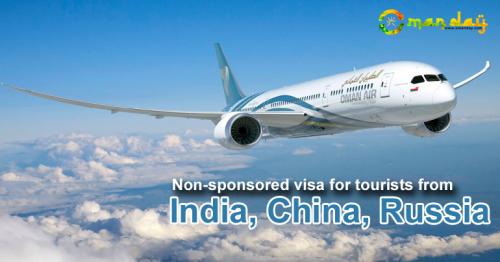  Non-sponsored visa for tourists from India, China, Russia