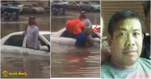 Pinoy Hailed a Hero for Saving an Elderly Saudi Man Trapped in Flood