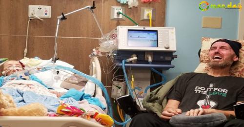 This photograph sums up one family’s grief, as a five-year-old girl fights a losing battle against an aggressive form of brain cancer.