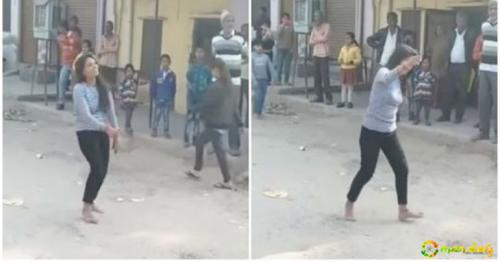 Jilted Lover Girl Calls DJ, Dances To ’Tere Ishq Me Nachege’ Outside Boyfriend’s House