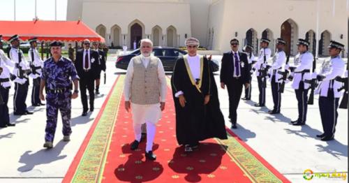Indian Prime Minister Narendra Modi leaves Oman