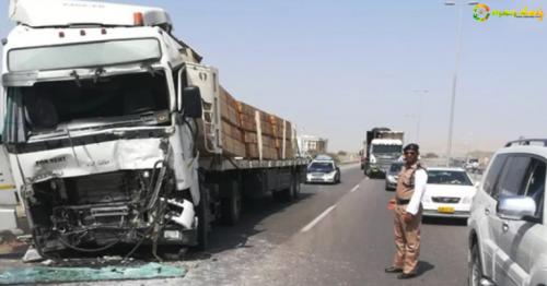 Traffic congestion in Jafnayn caused by an accident.