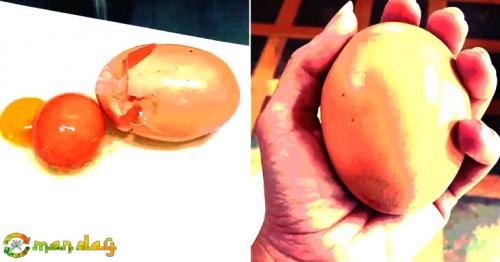 Man Finds Giant Egg Three Times Bigger Than Usual. Inside, Another Egg