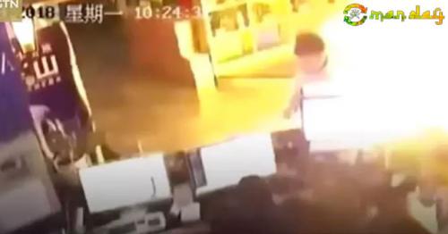 
Refrigerator Explodes At Internet Cafe, Shocking Moment Caught On Camera