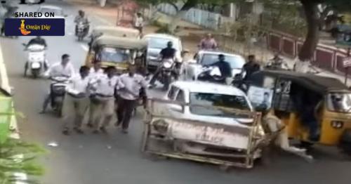 Watch: ’Drunk’ Driver Runs Over Cop Who Tried To Stop Him In Andhra Pradesh

