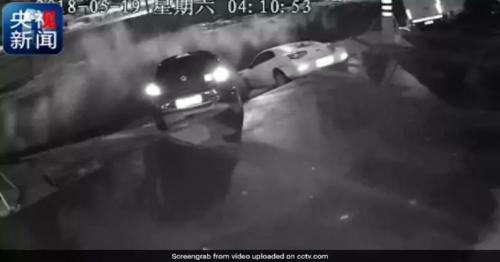 This Chinese 10-Foot sinkhole suddenly swallows three cars
