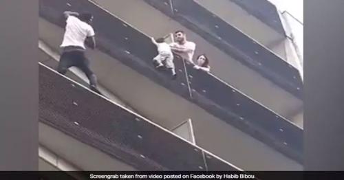 Real-life ’spiderman’ rescues boy from fourth-floor balcony in Paris