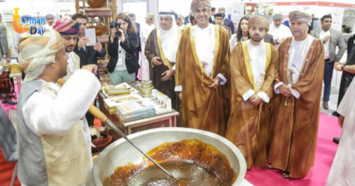 Live cooking of Omani halwa at Food and Hospitality expo