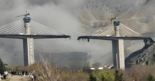 Iran bridge destroyed