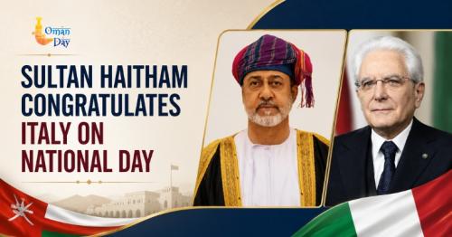 Sultan Haitham bin Tariq and President Sergio Mattarella