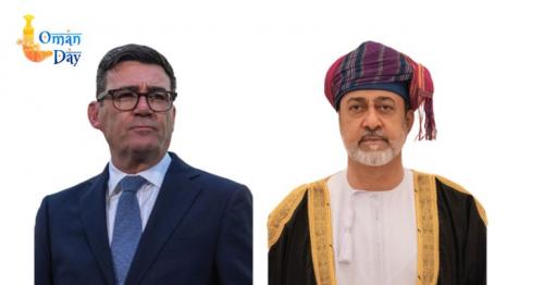Sultan Haitham bin Tariq and UK Prime Minister Andy Burnham