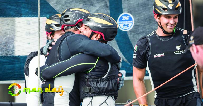 The Oman Air team have taken the overall lead of the Extreme Sailing Series after clinching victory at the latest Hamburg event on a dramatic final day of racing.