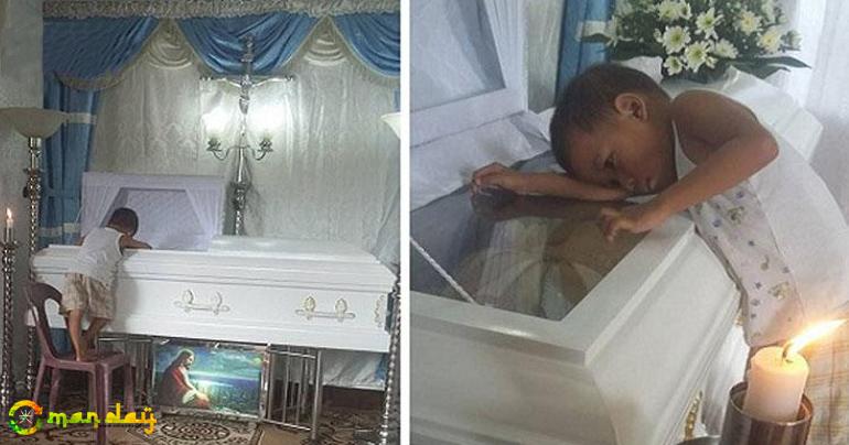 5-Year-Old Boy Hugs Mom’s Coffin, Feeling Confused Why She Wouldn’t Wake Up or Sleep Beside Him... So Heartbreaking