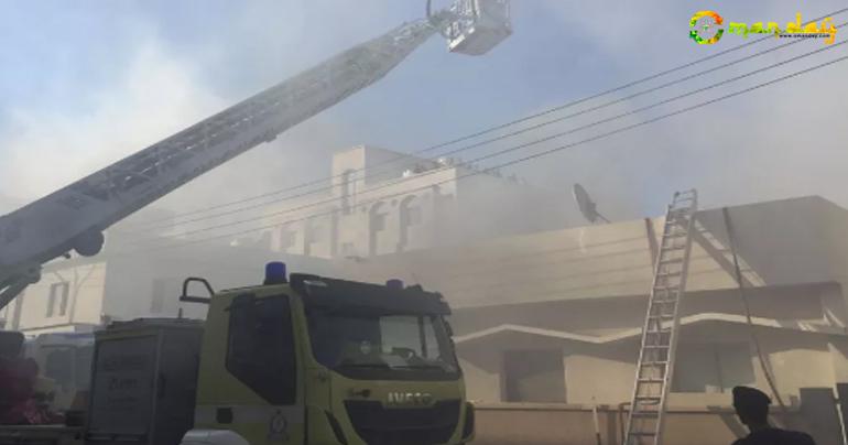 Huge pall of smoke spread over the Ruwi district of Muscat 