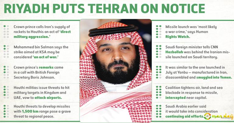 US ‘will not turn blind eye’ as Iran supplies missiles