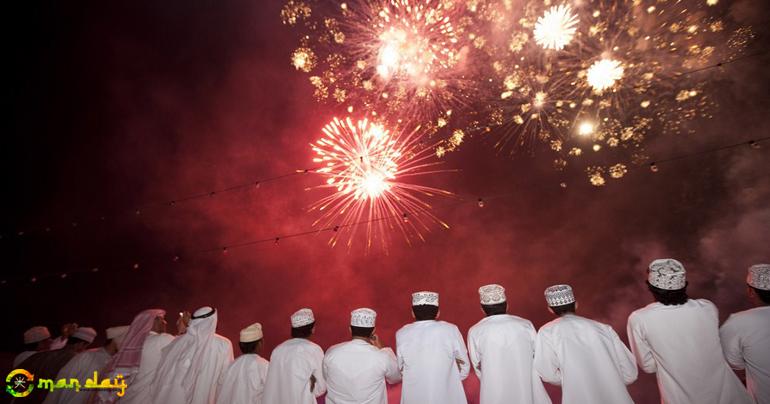 National Day fireworks at 8pm in Amerat, Seeb