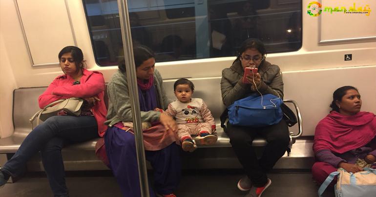 Picture of a nanny sitting on floor while mother and child take seats in Delhi metro sparks debate