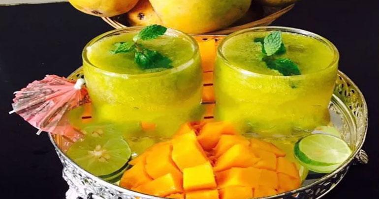Fresh mango mint lemonade is a perfect refreshing drink for Ramadan