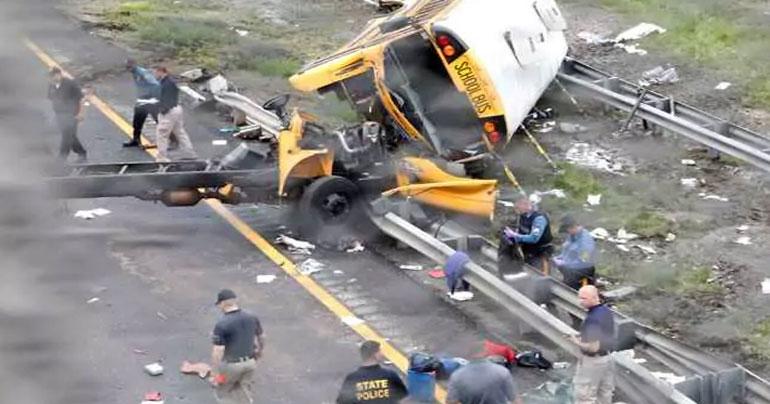 A New Jersey school bus accident has left 2 dead, 43 injured