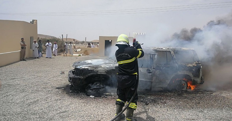  vehicle fires,Oman,Public Authority for Civil Defence and Ambulance