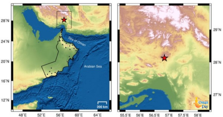 Earthquake in Iran, over 200 km away from Oman
