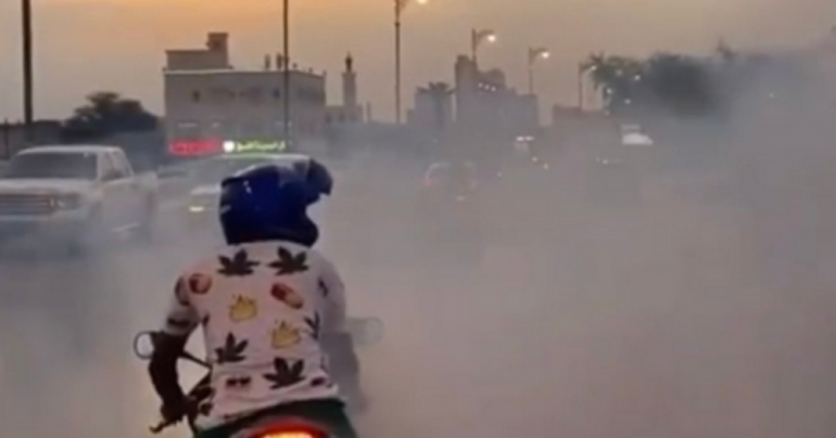 Man held for drifting motorbike