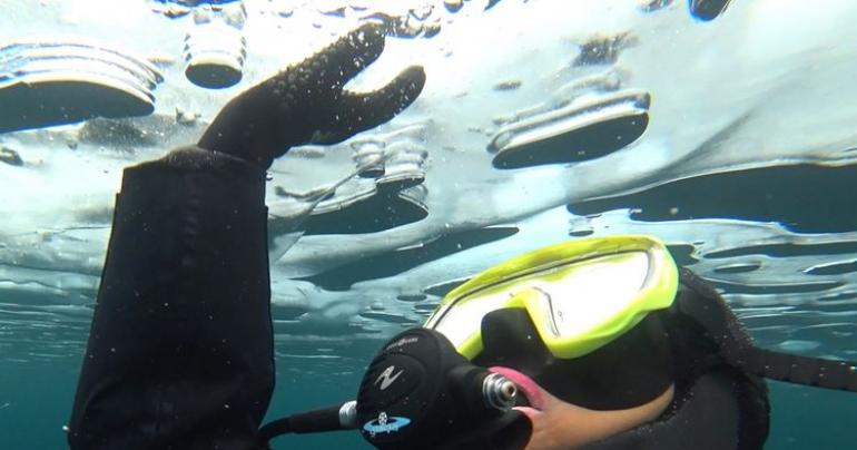 First Arab woman dives in Lake Baikal, the oldest and deepest lake in the world