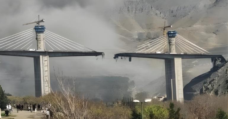 Iran bridge destroyed