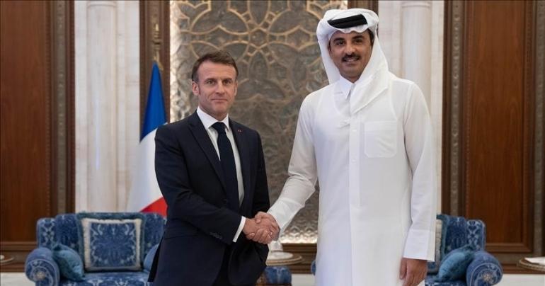 Qatar Emir and Emmanuel Macron