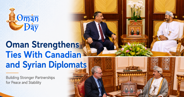 Canadian advisor Scott Gilmore and Syrian Ambassador Oman